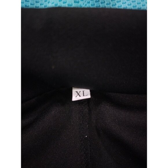 Black and blue color block sports skirt with shorts, polyester/spandex, size XL. - Picture 3 of 9